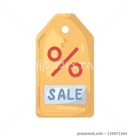 Illustration of sale tag 134871164