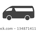 廂型車、旅行車、商用車的輪廓，有窗戶 134871411