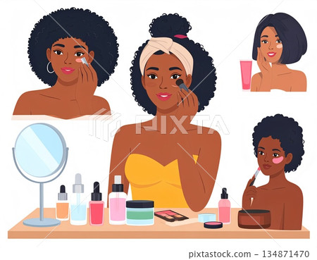 護膚品女性 134871470