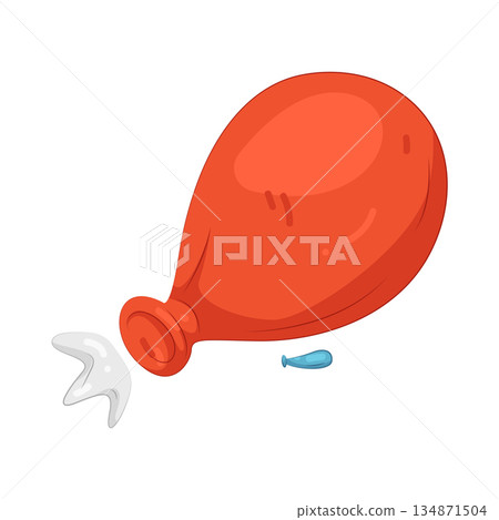 Illustration of Deflated Balloon 134871504