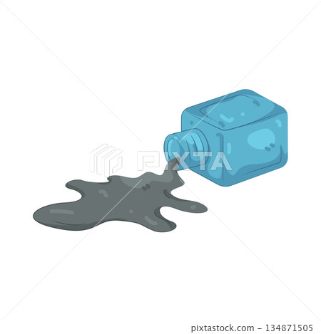 Illustration of ink spill Illustration of ink spill 134871505