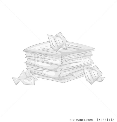 Illustration of stack of paper sheets Illustration of stack of paper sheets 134871512