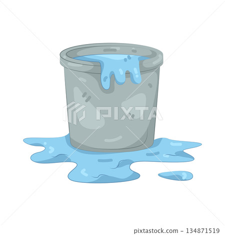 Illustration of Leaky Bucket Illustration of Leaky Bucket 134871519