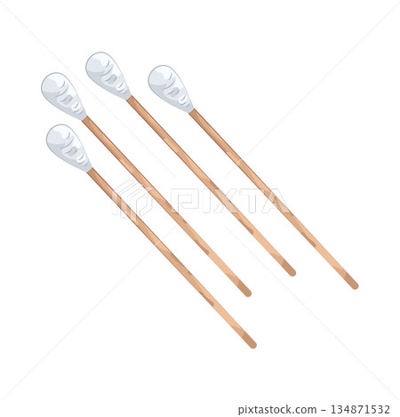 Illustration of cotton buds  134871532