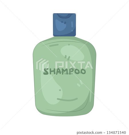 Illustration of shampoo bottle 134871540