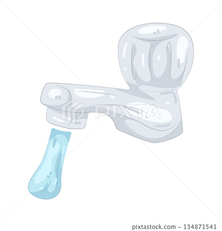 Illustration of water tap 134871541