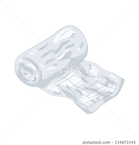 Illustration of gauze bandage roll 134871543