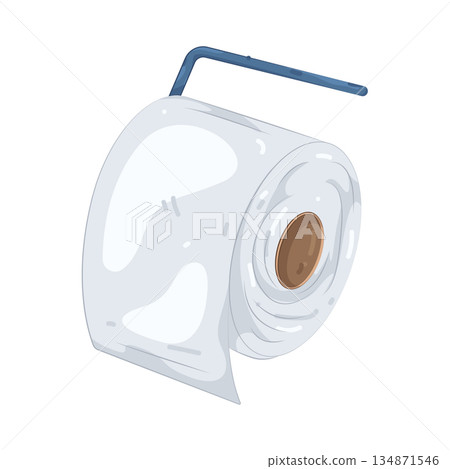 Illustration of toilet paper  134871546