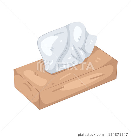 Illustration of tissue box 134871547
