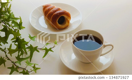 Delicious bread and coffee Delicious bread and coffee 134871927