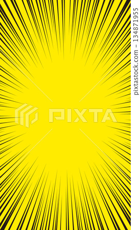 16:9 尺寸垂直版背景素材：簡潔的黃黑線向量圖 134871955