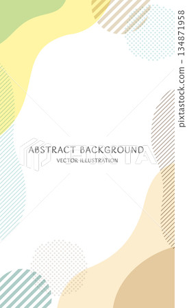 16:9 size vertical background material: Scandinavian-style stylish vector illustration composed of abstract shapes in earth colors 16:9 size vertical background material: Scandinavian-style stylish vector illustration composed of abstract shapes in earth colors 134871958