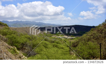美國夏威夷鑽石山景觀 134872626