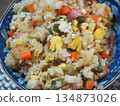 Handmade fried rice made with colorful ingredients 134873026