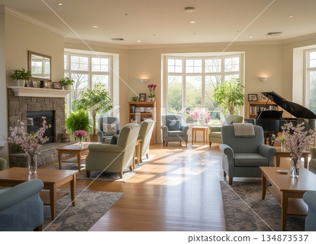 A comfortable and bright living room 134873537