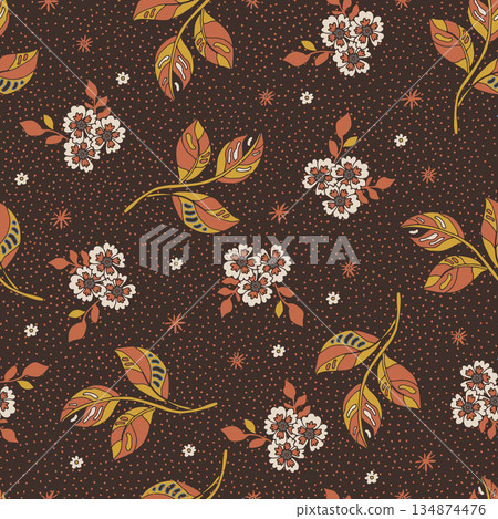 Folk Bouquet Dot Chocolate vector Folk Bouquet Dot Chocolate vector 134874476