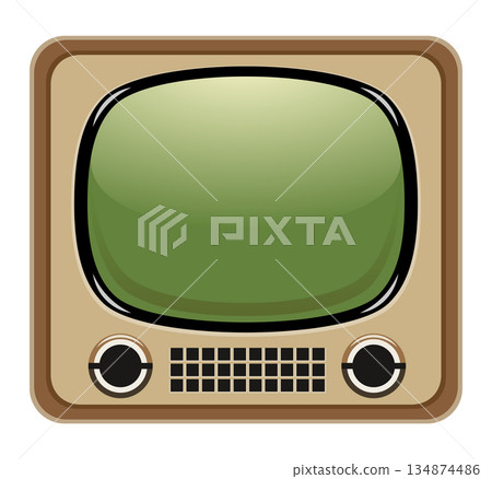 Retro tv vector illustration isolated Retro tv vector illustration isolated 134874486