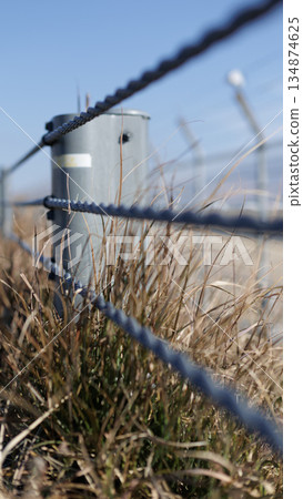 Guardrail next to the airport 134874625