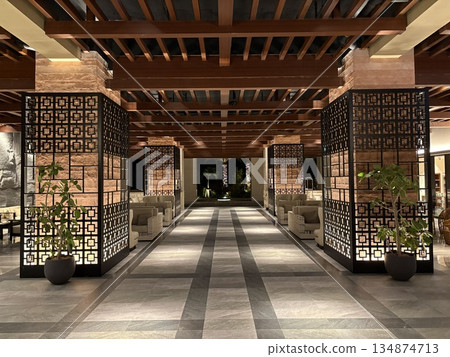 Resort hotel lobby Resort hotel lobby 134874713