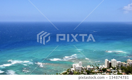 View of Waikiki from Diamond Head 134874781