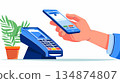 Mobile payment and touch payment illustration 134874807