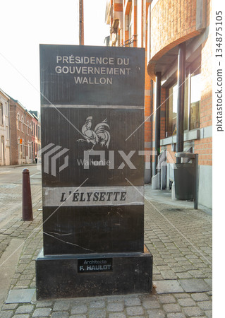 Belgium, Namur, the Elysette, official seat of the Walloon Government, official logo of Wallonia and the Walloon Government, 134875105