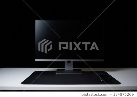 front view of a laptop 134875209