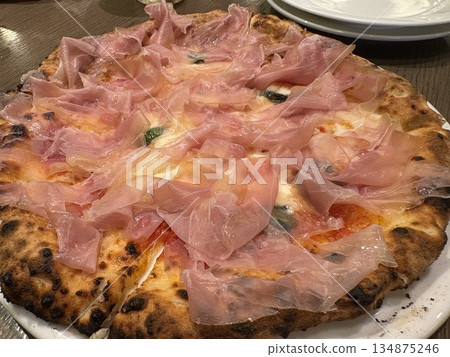 Freshly baked pizza 134875246