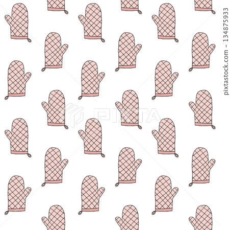 Vector seamless pattern of kitchen potholder Vector seamless pattern of kitchen potholder 134875933