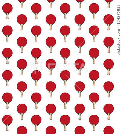 Vector seamless pattern of ping pong racket Vector seamless pattern of ping pong racket 134875935