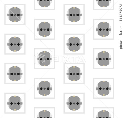 Vector seamless pattern of flat socket 134875978