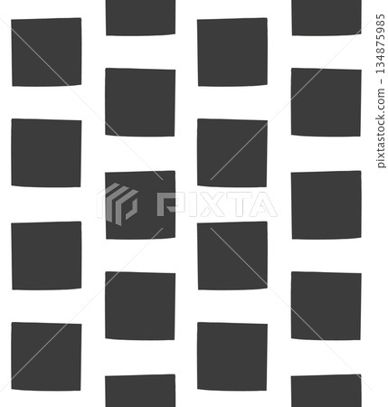 Vector seamless pattern of hand drawn square 134875985