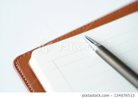 fountain pen on notebook paper 134876513