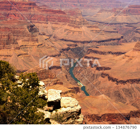 Hazy Sky Day At The Grand Canyon Arizona 134876790