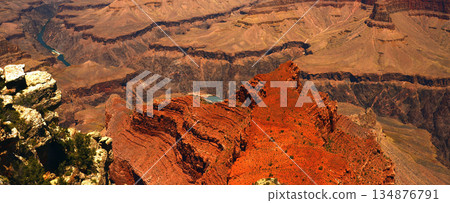 Hazy Sky Day At The Grand Canyon Arizona 134876791