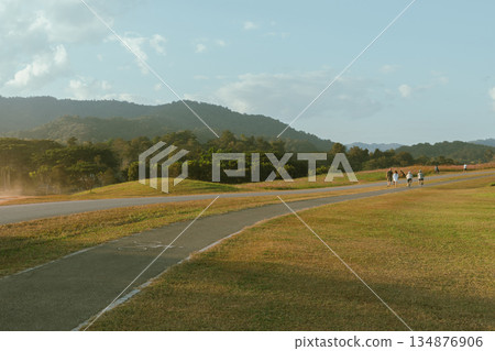 the mountains and hills at Singha Park, Chiang Rai the mountains and hills at Singha Park, Chiang Rai 134876906