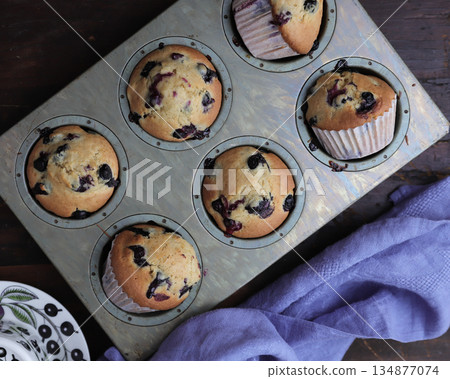 藍莓鬆餅 134877074