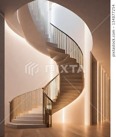 Light-filled spiral staircase 134877254