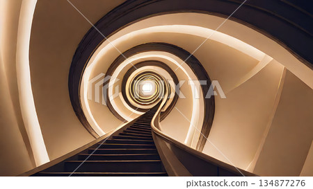 White spiral staircase 134877276