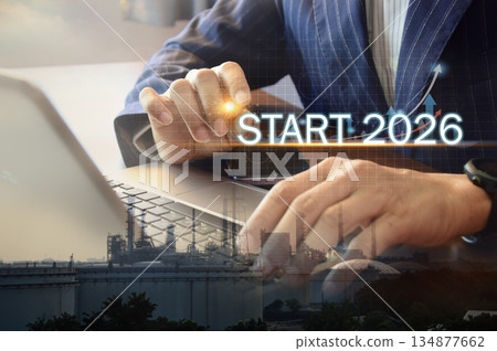 The concept for the start of the year 2026. 134877662