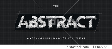 Architecture Project Abstract Font Logo Alphabet Vector Blueprint Letters Set Cutout Geometric Typography, Technical Draw Typographic Title Text, Headline, Logotype, Architect Fonts. Vector Typeface Architecture Project Abstract Font Logo Alphabet Vector Blueprint Letters Set Cutout Geometric Typography, Technical Draw Typographic Title Text, Headline, Logotype, Architect Fonts. Vector Typeface 134877859