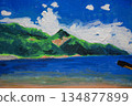 Acrylic painting of the seaside 134877899