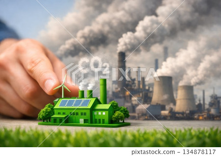 Renewable Energy Factory Model Reducing CO2 Emissions Against Industrial Pollution 134878117