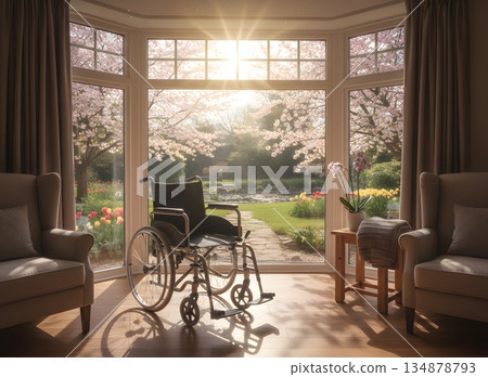 Enjoy a luxurious moment by the bright window 134878793