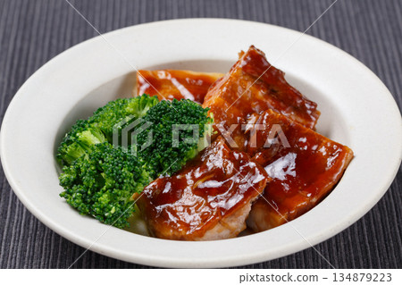 Pork belly boiled 134879223
