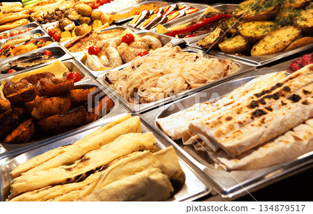 Bright and tasty street food 134879517