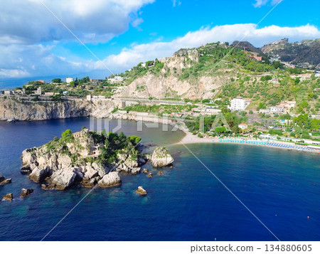 Taormina beach, Sicily Italy 134880605
