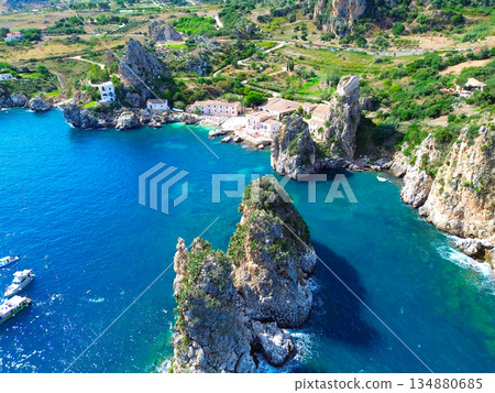 Scopello cliffs, Sicily Island, Italy 134880685