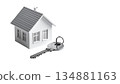 Transparent background real estate and housing icon material 134881163