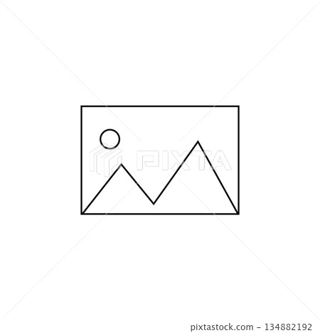 Upload image icon. Vector illustration. 134882192